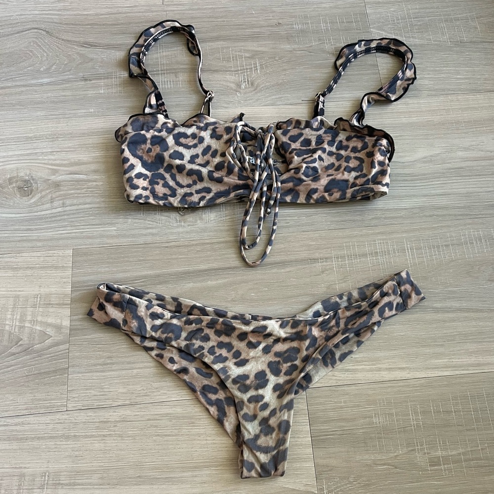 Frankies Bikinis Leopard Bikini SET